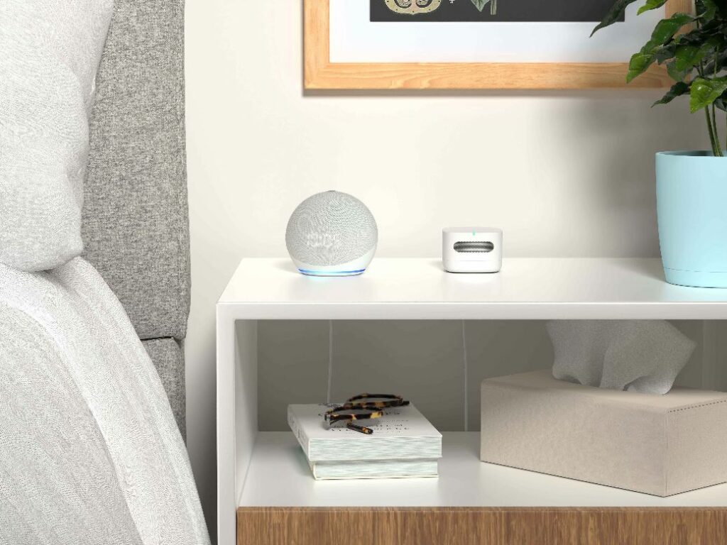 Amazon Smart Air Quality Monitor Luftqualität und Raumtemperatur mit Alexa überwachen